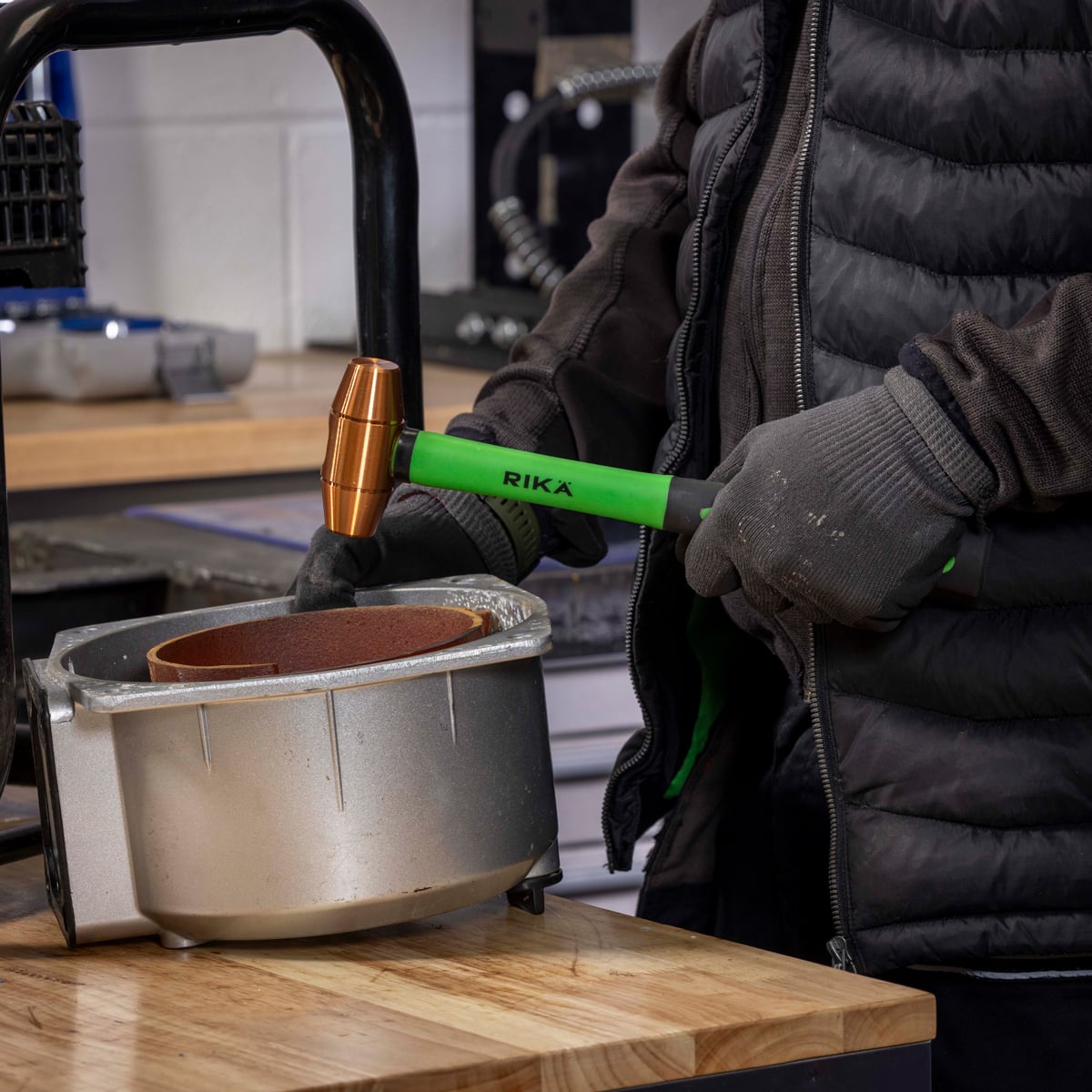 Rikä 1lb Copper Hammer | Fibreglass Handle Anti-Spark Strike